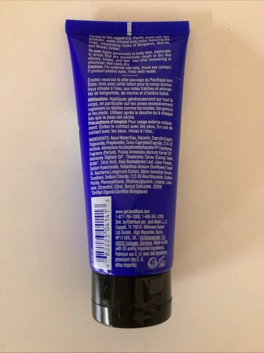 Jack Black Big Sir Refreshing Body Lotion, 3oz, Marine & Amber